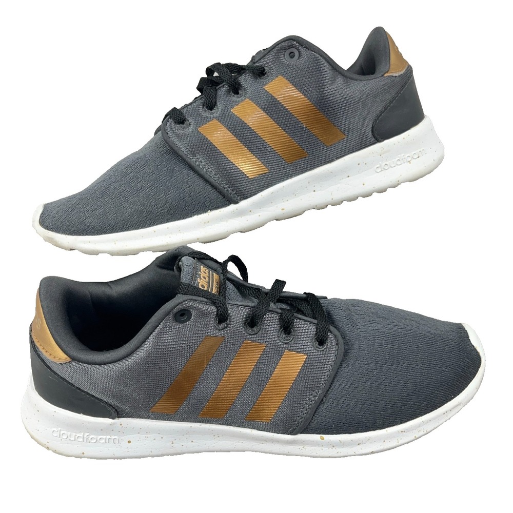 Adidas Women's QT Racer 2.0 Running Lightweight Sneaker Grey Gold Size 9.5